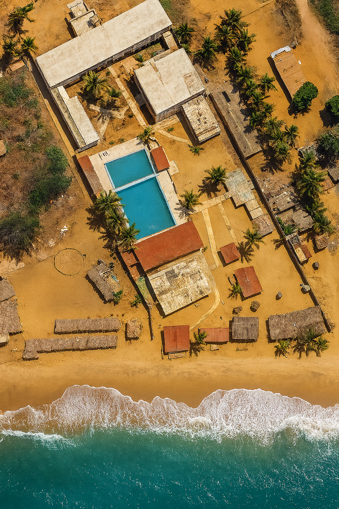 Vue aérienne de l'Hôtel Bigot Ivoire